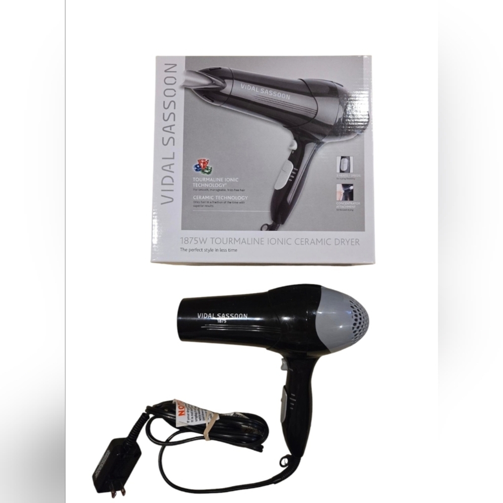 Vidal Sassoon Black and Gray Hair Dryer